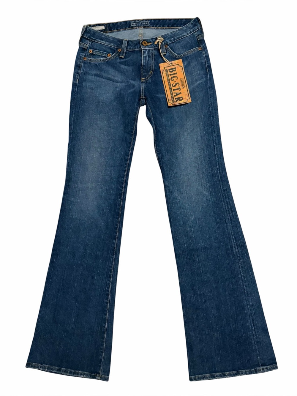 BIG STAR Vintage Y2K Low Rise Honey Flare Jeans Size 27 NWT Medium Wash
